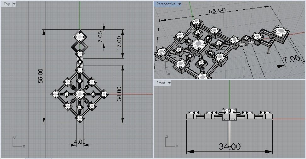 EARRING ART DECO 3D print model_6