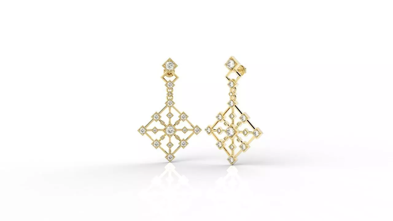 EARRING ART DECO 3D print model_0
