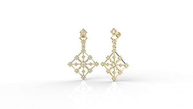 EARRING ART DECO 3D print model