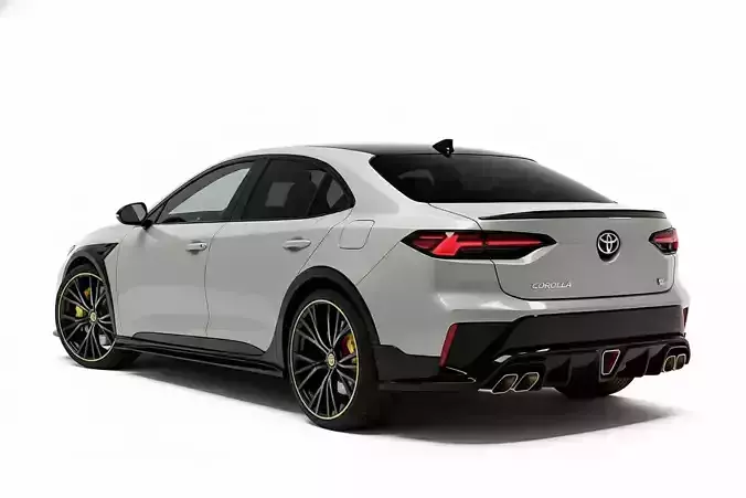 Compact Crossover Sedan Concept Toyota Corolla Themed Low-poly 3D model 4