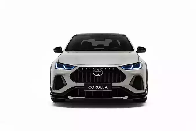 Compact Crossover Sedan Concept Toyota Corolla Themed Low-poly 3D model 3