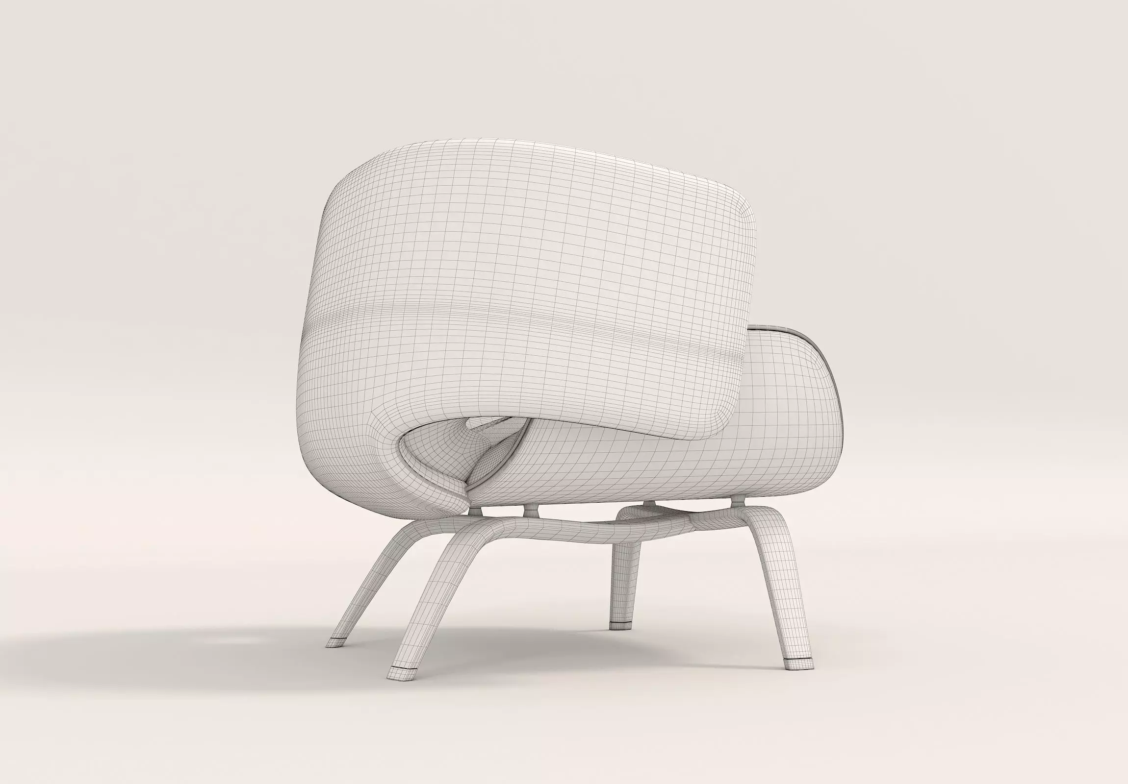 Modern Coffee Table and Armchair Set 8 3D model_10