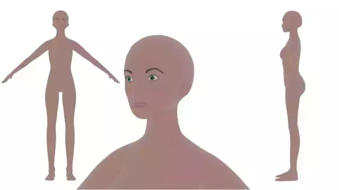 A-Pose Woman Base Mesh