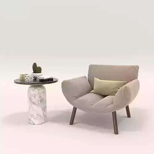 Modern Coffee Table and Armchair Set 9