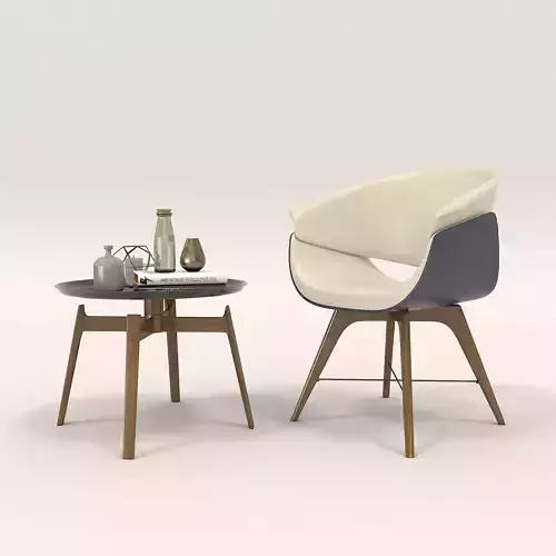 Modern Coffee Table and Armchair Set 11