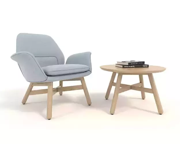 Modern Coffee Table and Armchair Set 13