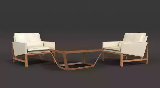 Modern Coffee Table and Armchair Set 14