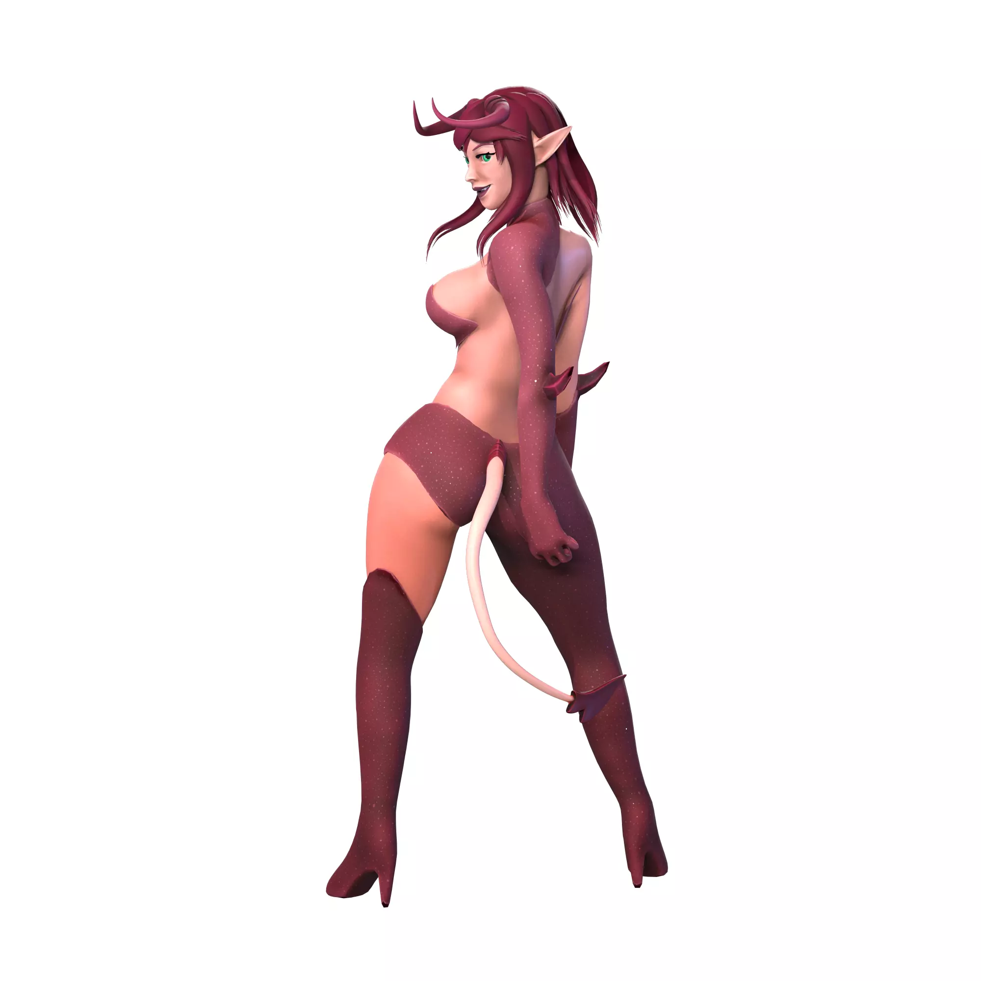 Succubus - 3D Character - VRChat-Ready Avatar Low-poly 3D model_10
