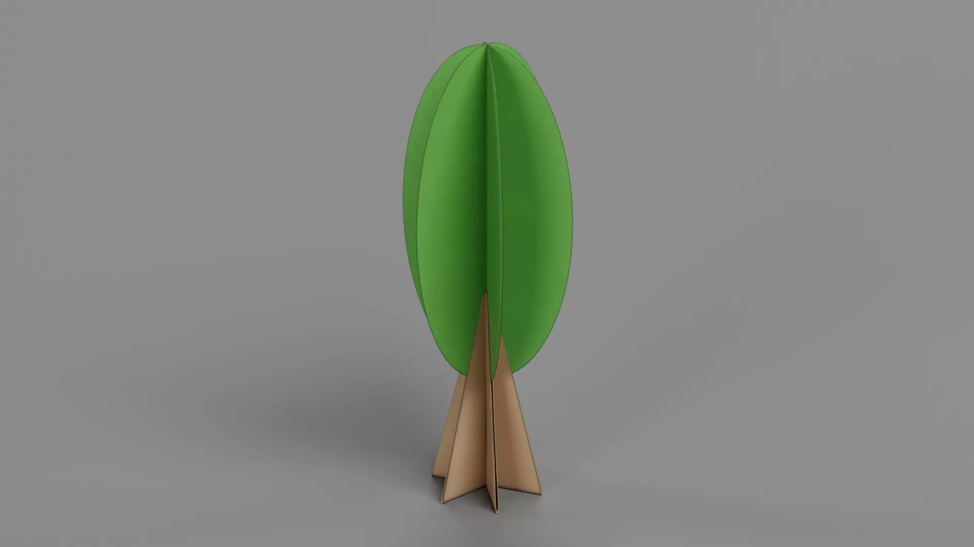 Paper Tree V5 Low-poly 3D model_3