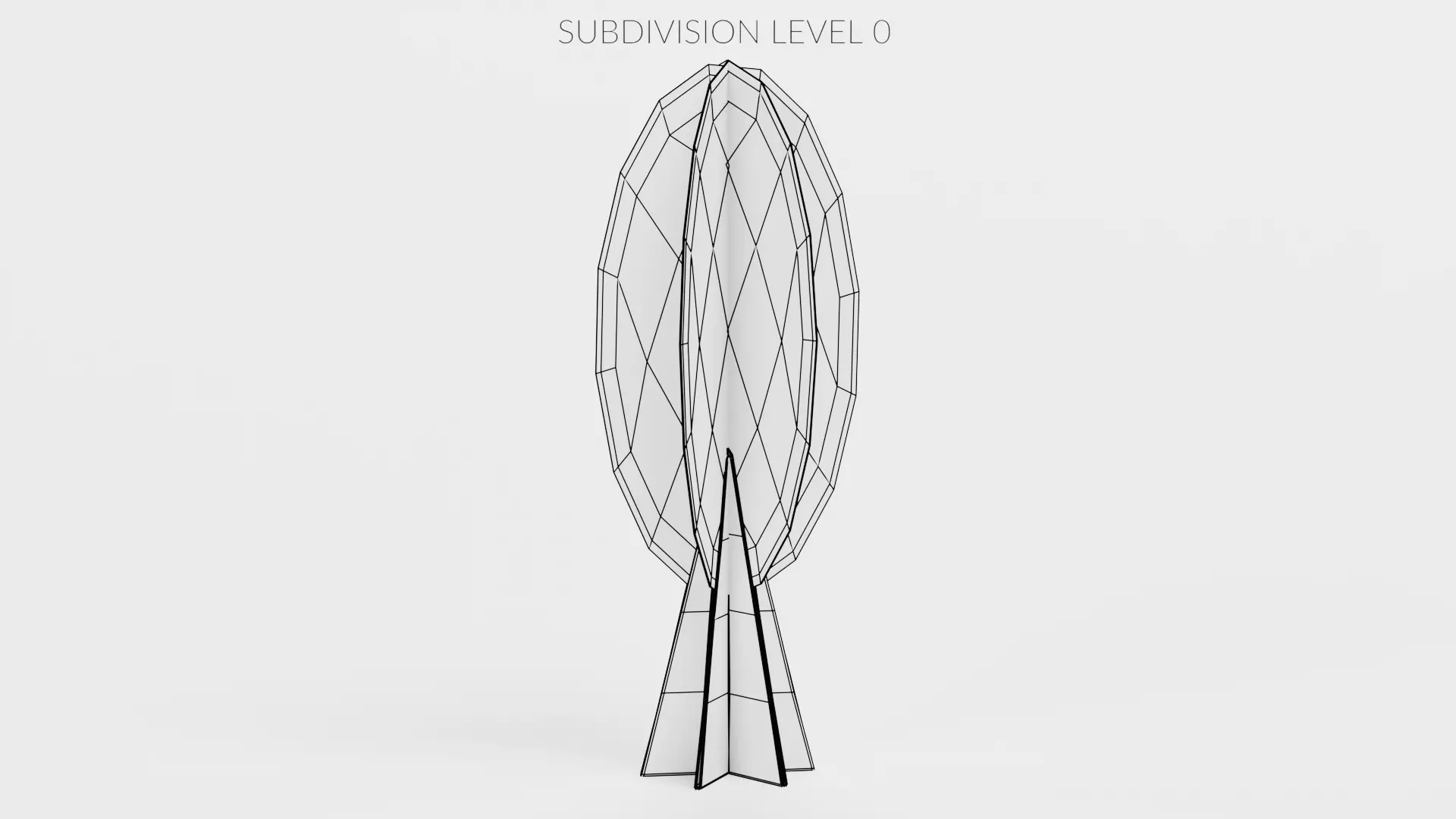 Paper Tree V5 Low-poly 3D model_8