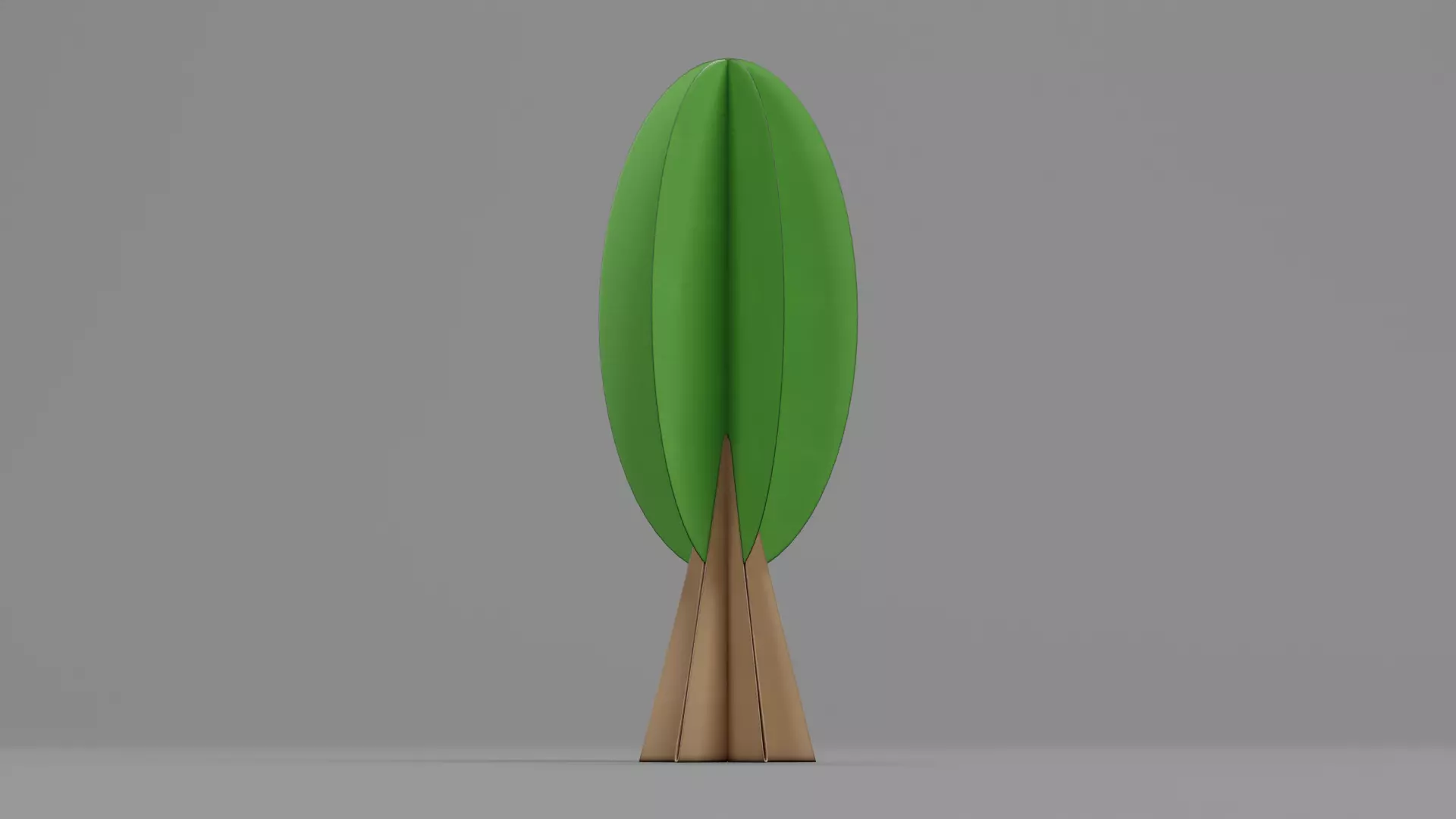Paper Tree V5 Low-poly 3D model_1