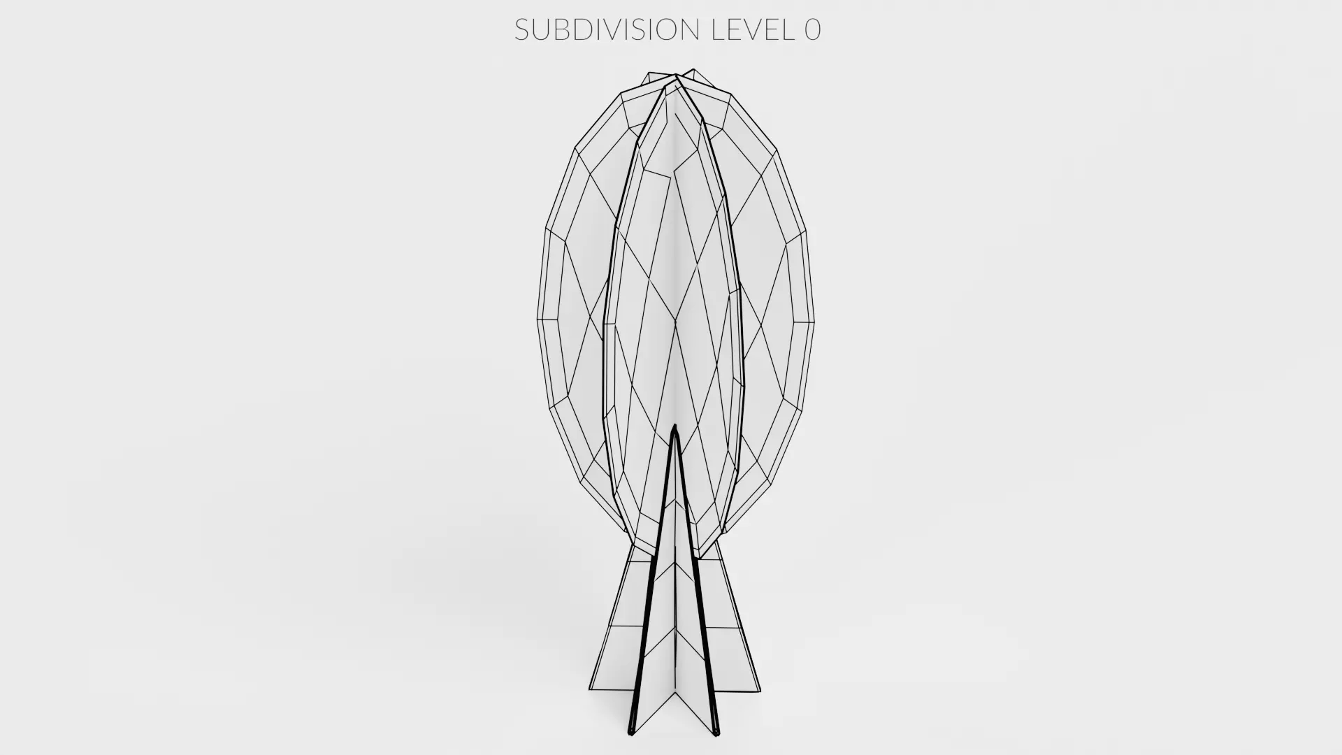 Paper Tree V5 Low-poly 3D model_10