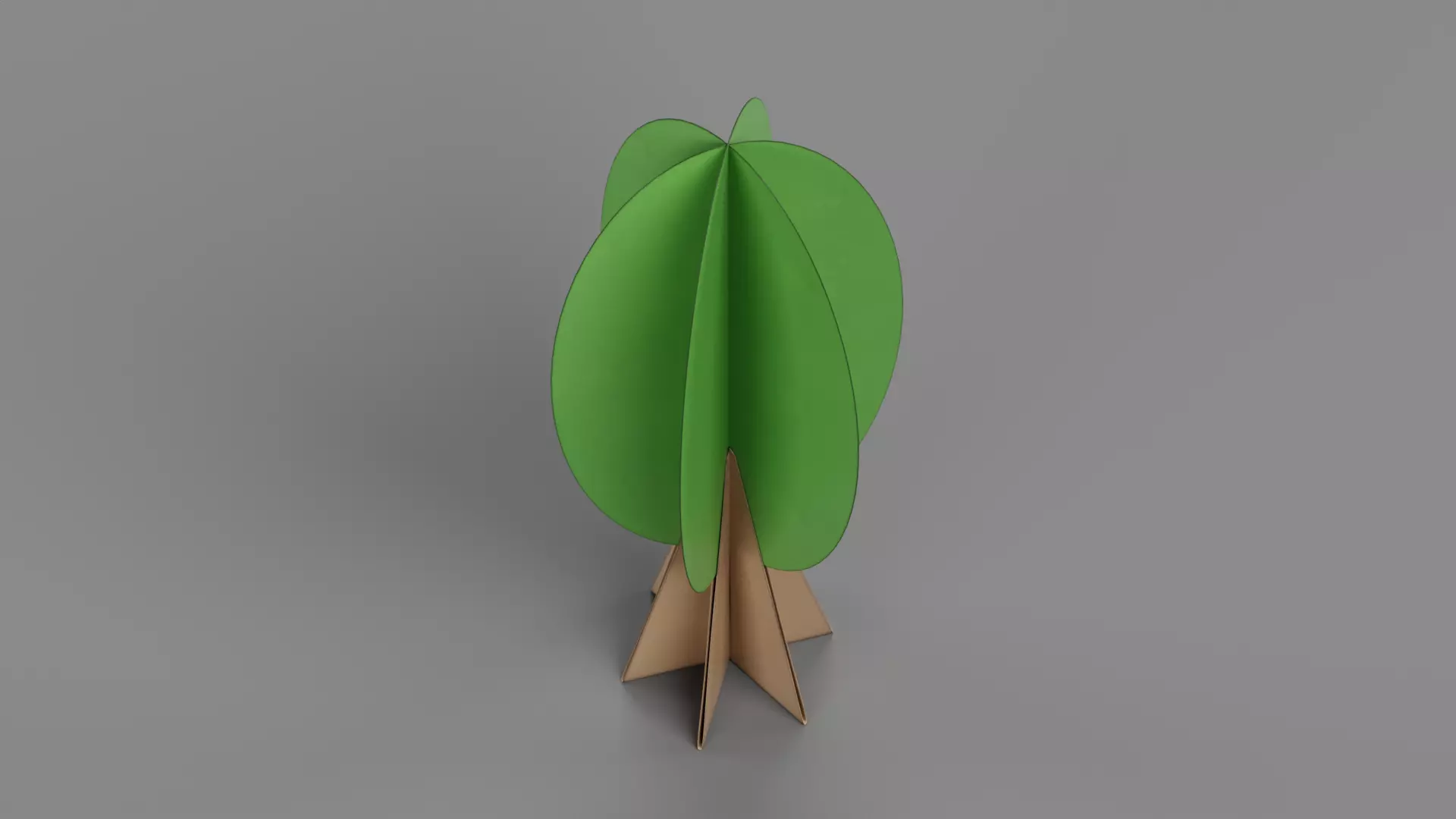 Paper Tree V5 Low-poly 3D model_5