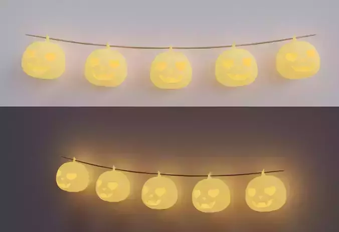 Halloween pumpkin garland