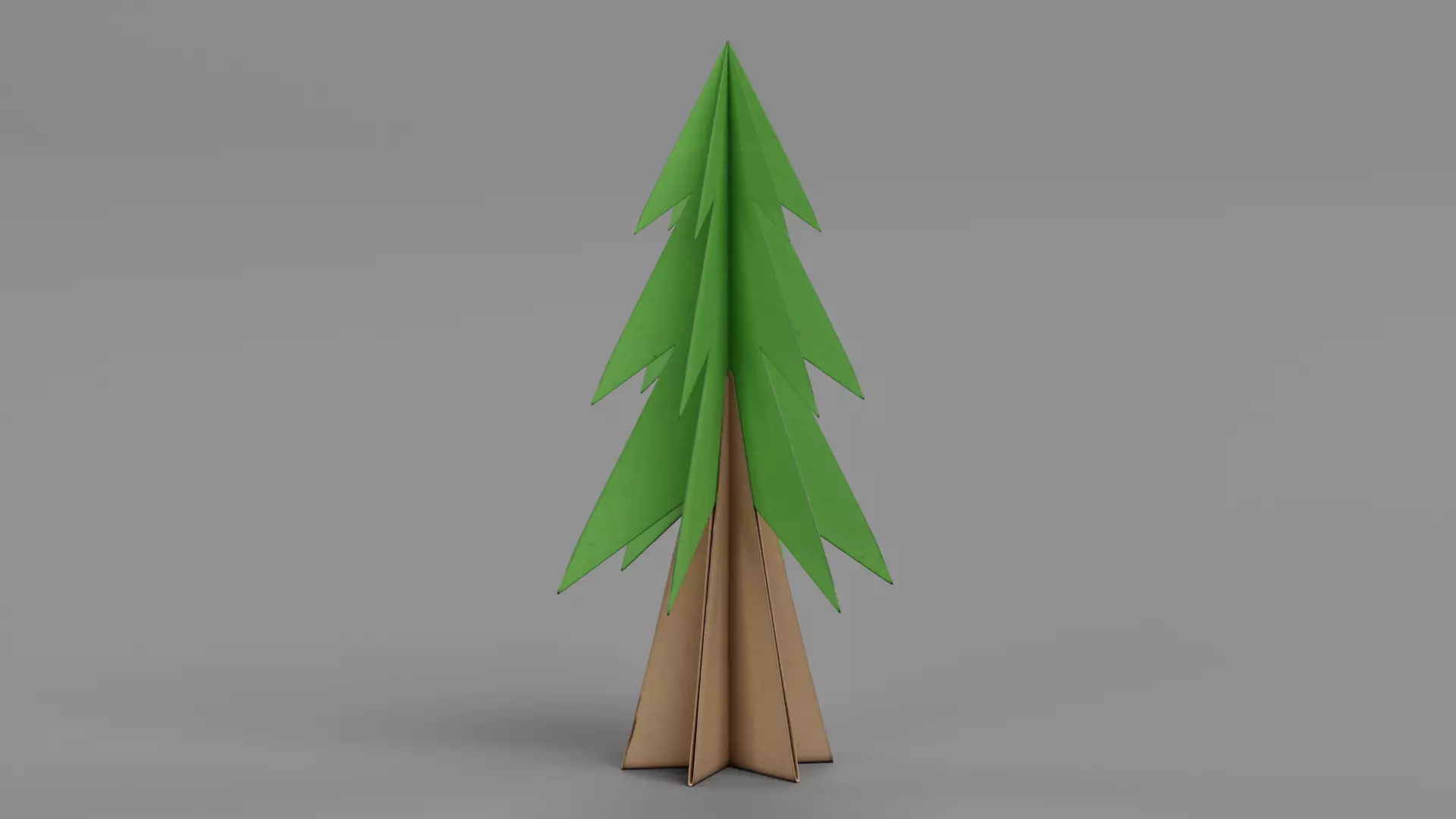 Paper Trees Low-poly 3D model_9