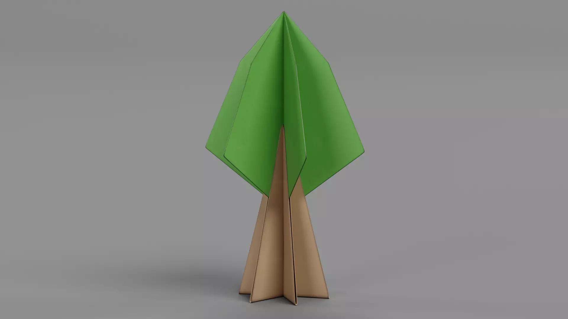 Paper Trees Low-poly 3D model_8