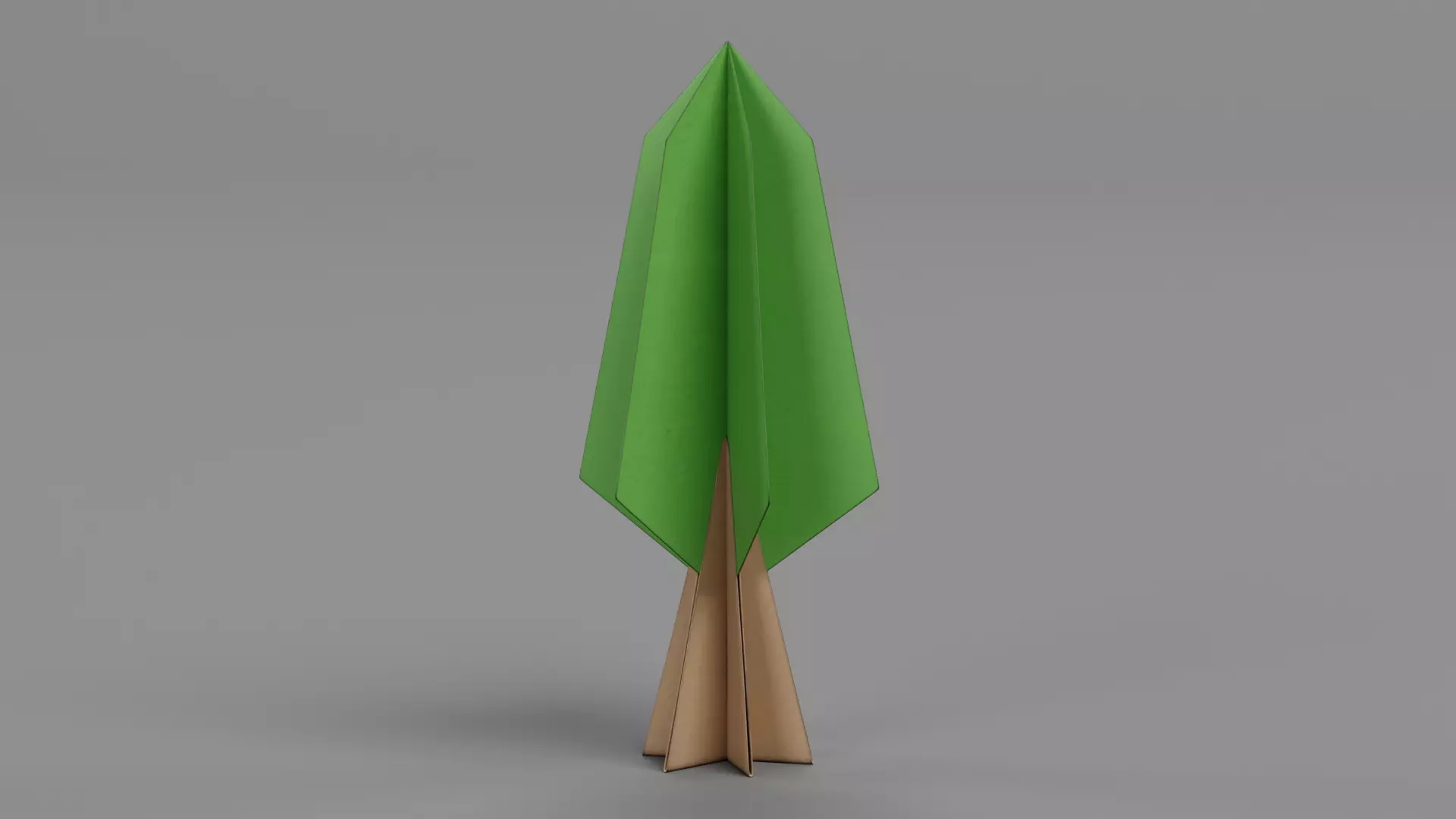 Paper Trees Low-poly 3D model_6