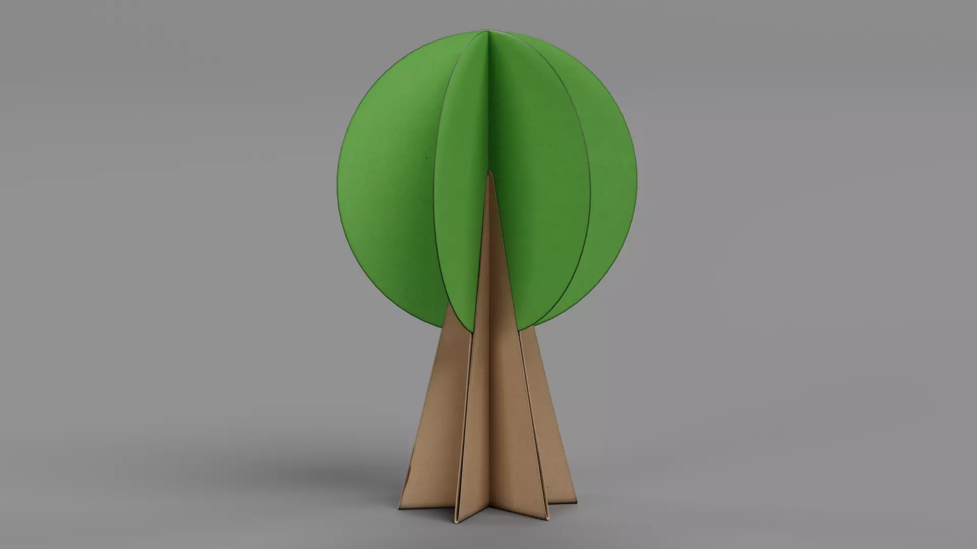 Paper Trees Low-poly 3D model_7