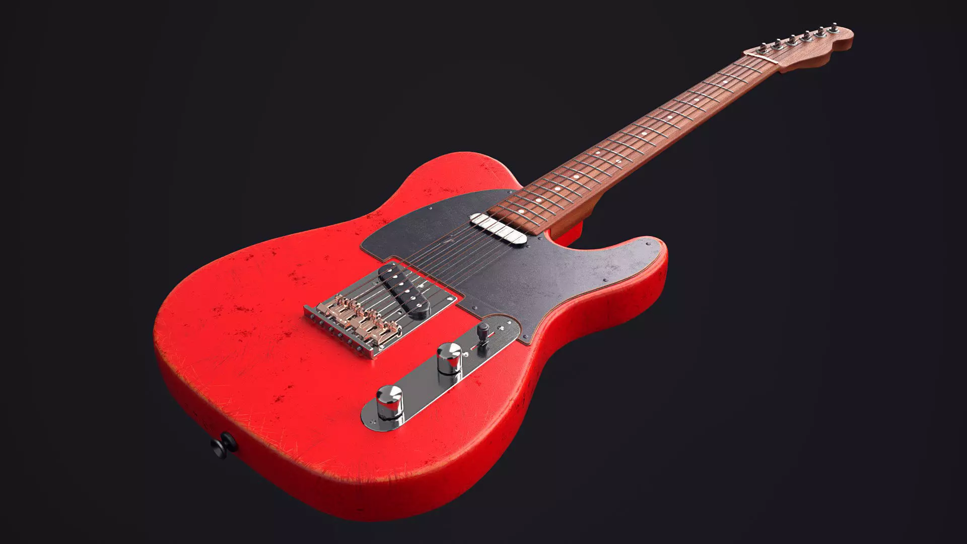 Fender Telecaster Low-poly 3D model