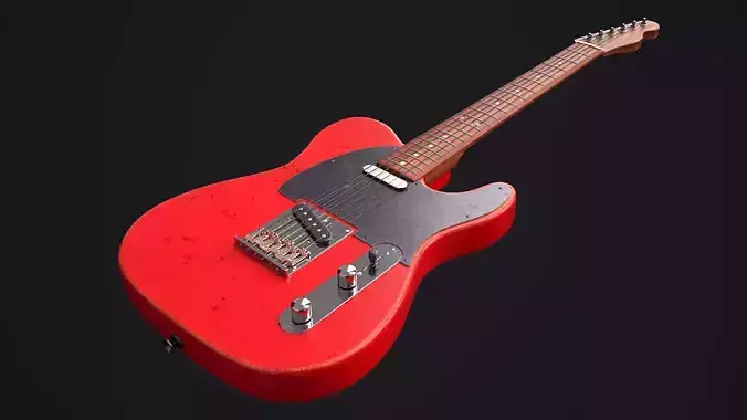 Fender Telecaster Low-poly 3D model
