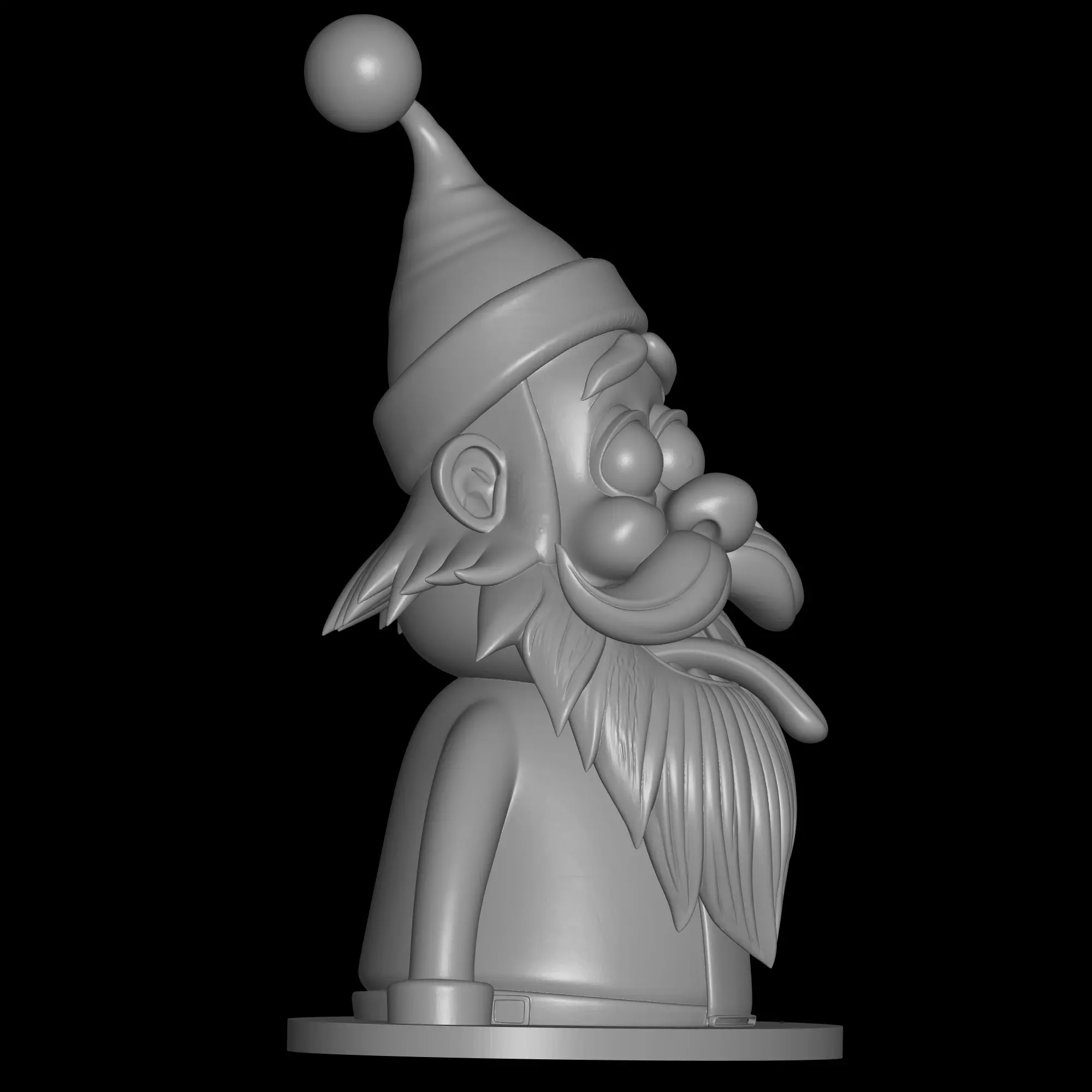 christmas father bust 3D print model_1