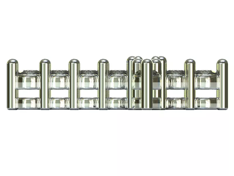 11 Stone Diamond Basket Style Cross 3D print model_2