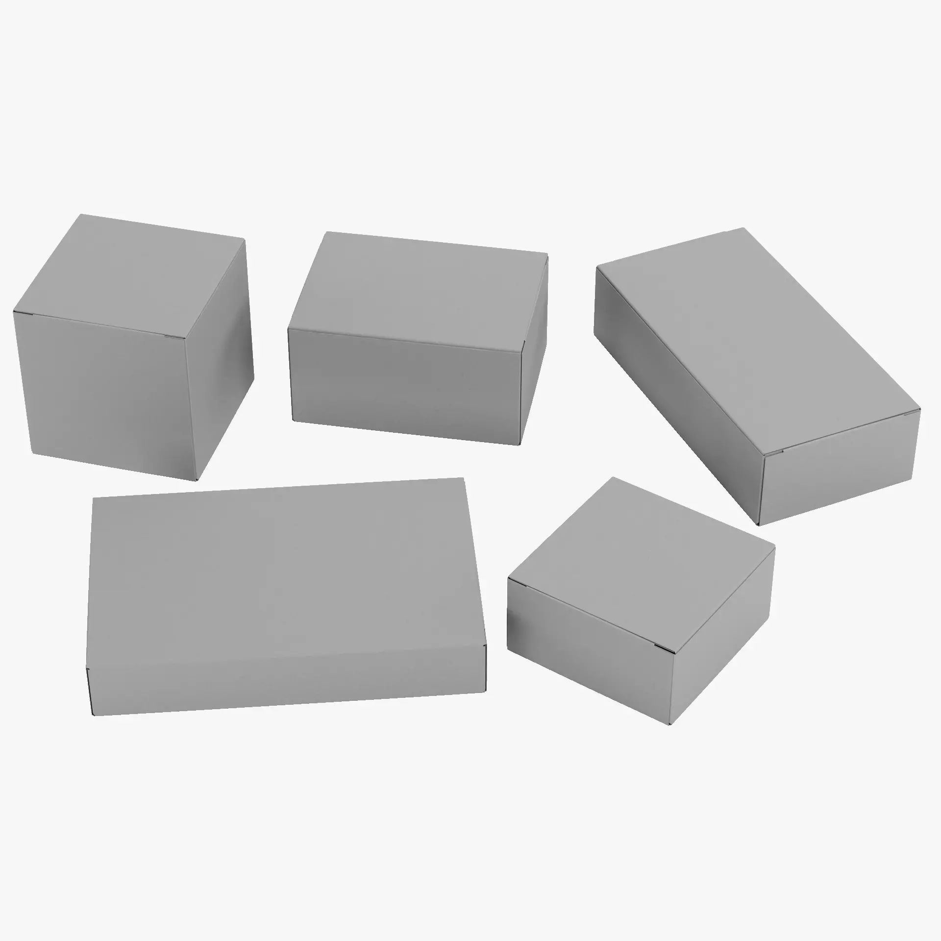 -Paper Boxes - Fully Rigged- Low-poly 3D model_6