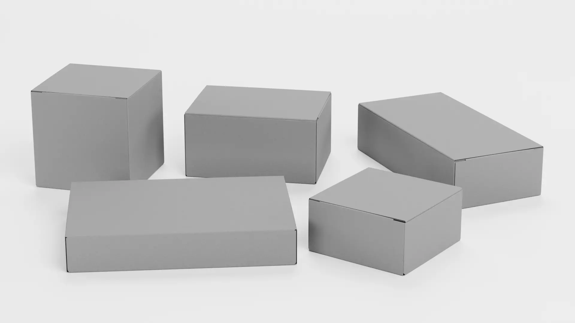 -Paper Boxes - Fully Rigged- Low-poly 3D model_1