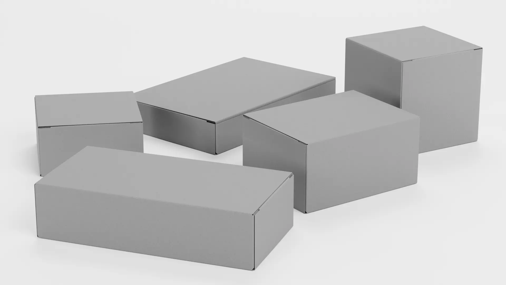 -Paper Boxes - Fully Rigged- Low-poly 3D model_2
