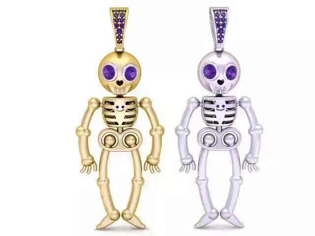 PUMPKIN AND SKUL BODY PENDANT 3D PRIANTABLE MODEL 