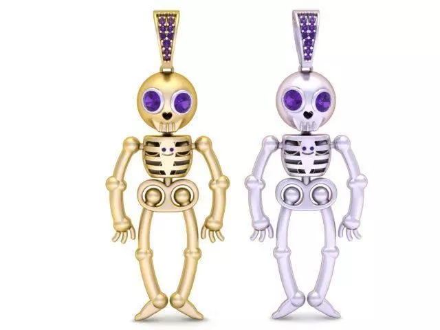 PUMPKIN AND SKUL BODY PENDANT 3D PRIANTABLE MODEL  3D print model_0