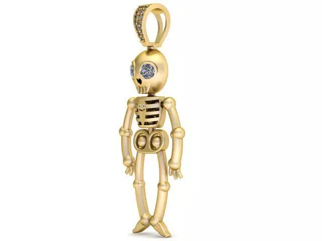 PUMPKIN AND SKUL BODY PENDANT 3D PRIANTABLE MODEL  3D print model_1