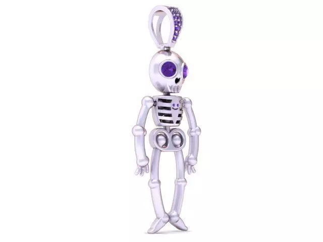 PUMPKIN AND SKUL BODY PENDANT 3D PRIANTABLE MODEL  3D print model_2