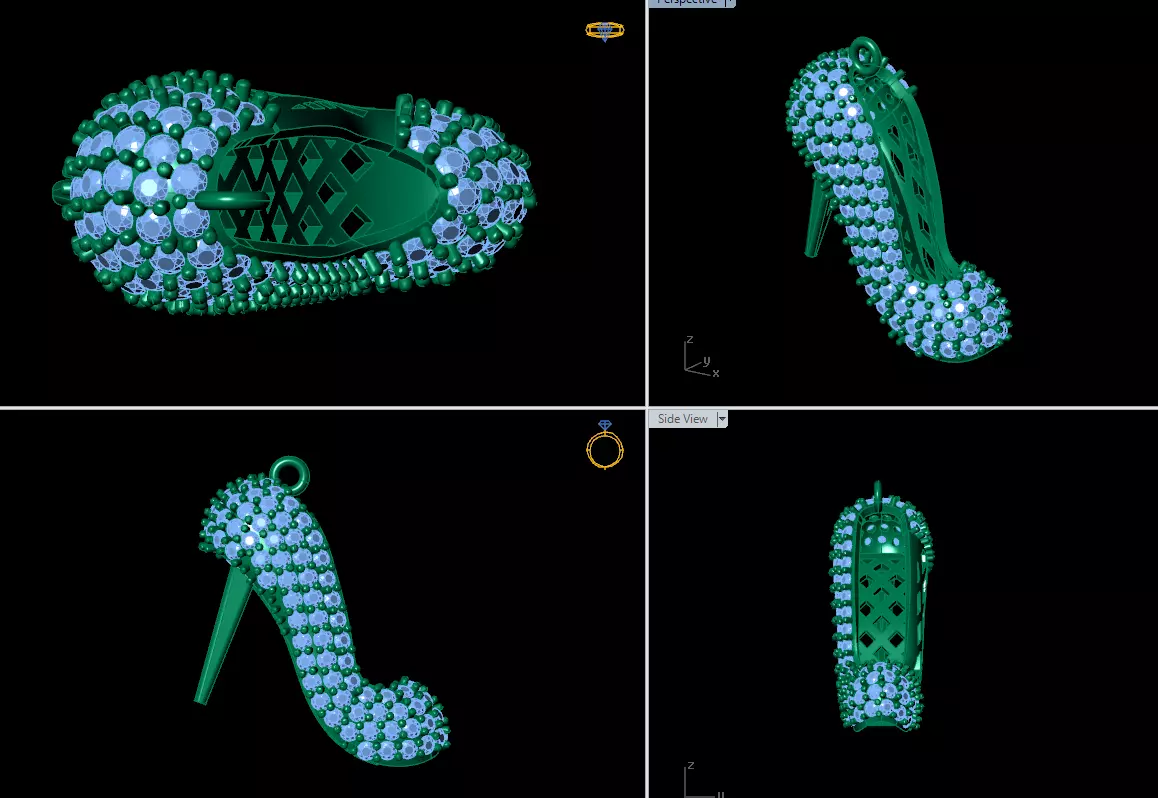 Clogs pendant 3D print model_9