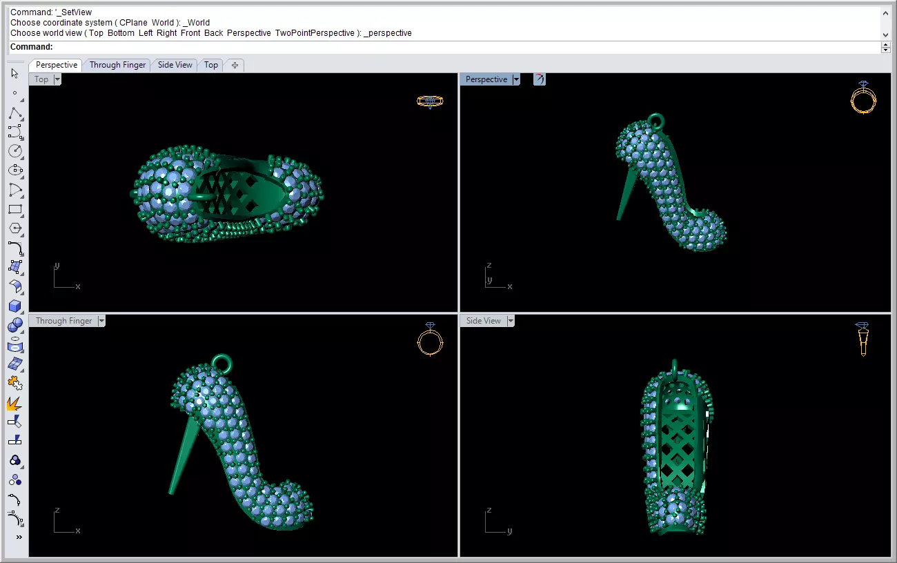 Clogs pendant 3D print model_0