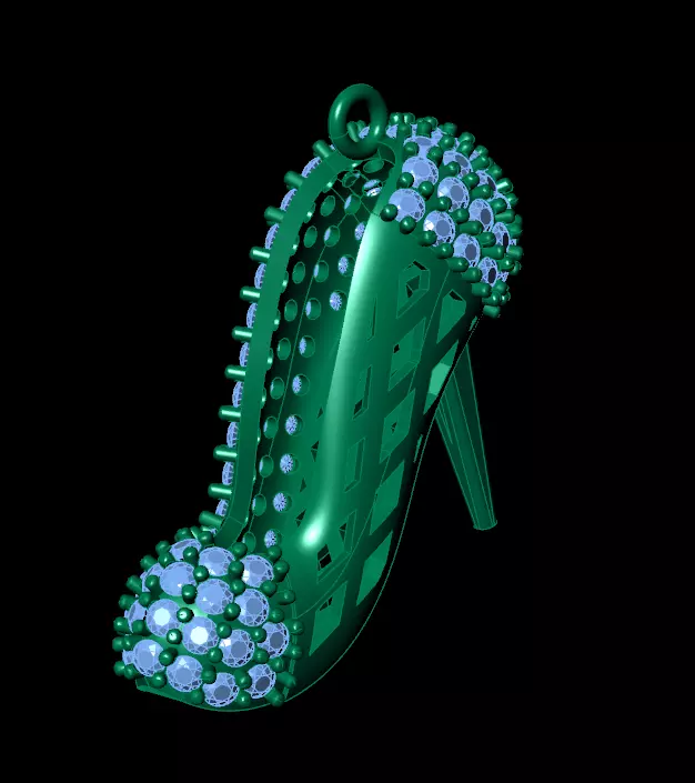 Clogs pendant 3D print model_2