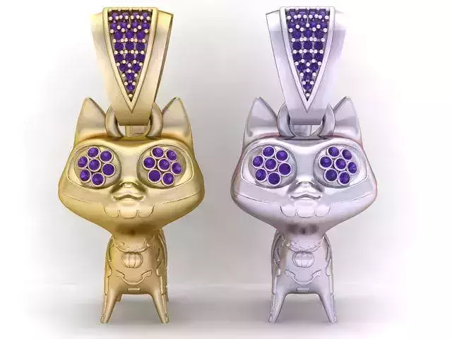 CAT PENDANT 3D PRINATBLE MODEL 