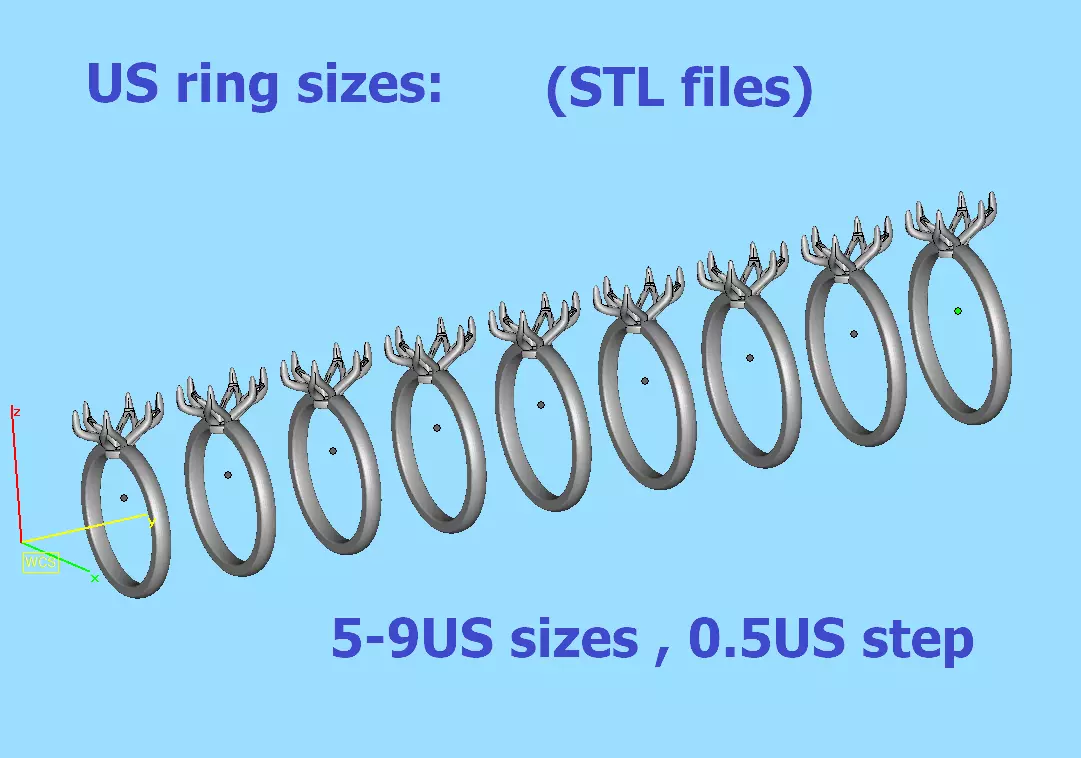 1ct Marquise Solitaire Engagement Ring Tulip Head 2 RINGS 3D Model Collection_7