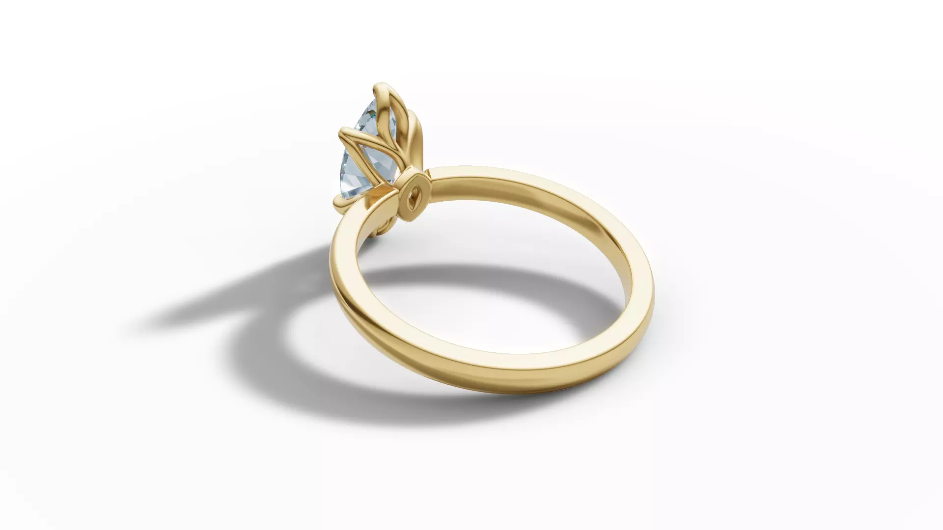 1ct Marquise Solitaire Engagement Ring Tulip Head 2 RINGS 3D Model Collection_20