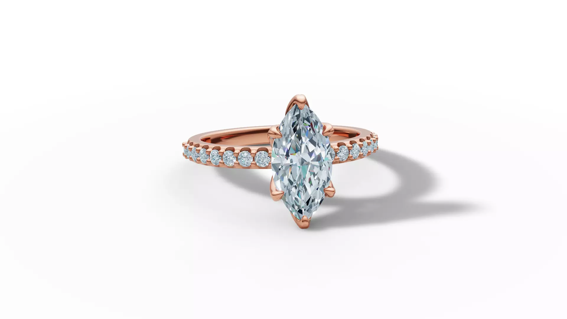 1ct Marquise Solitaire Engagement Ring Tulip Head 2 RINGS 3D Model Collection_37