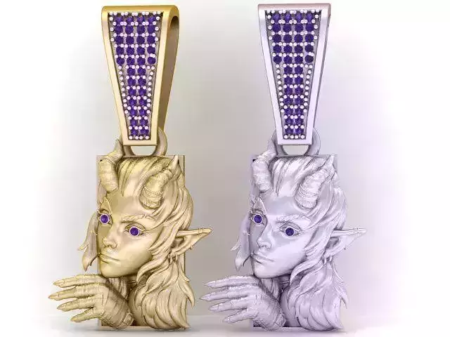 LADIES PENDANT 3D PRINATBLE MODEL 