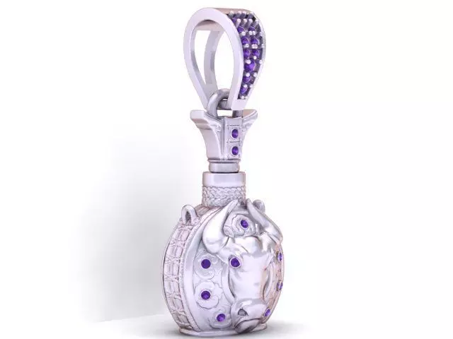 COW FACES POT PENDANT 3D PRIANTBLE MODEL 3D print model_3