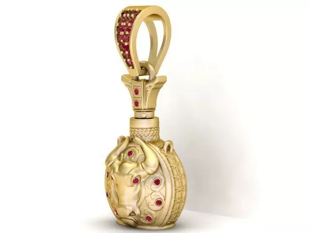 COW FACES POT PENDANT 3D PRIANTBLE MODEL 3D print model_2