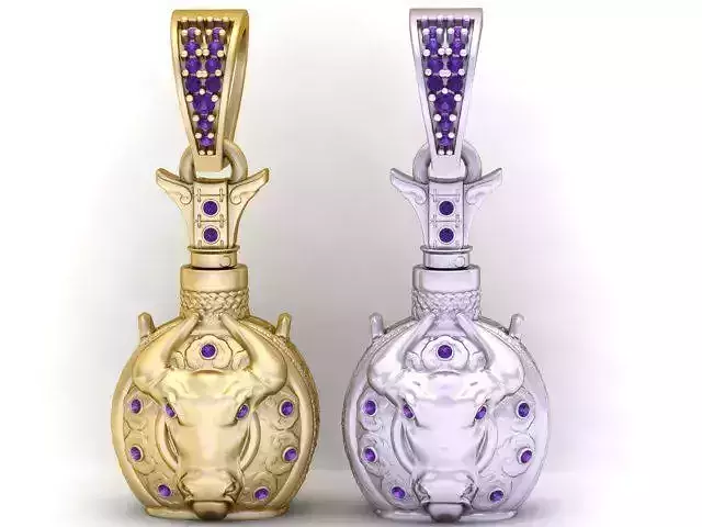 COW FACES POT PENDANT 3D PRIANTBLE MODEL 