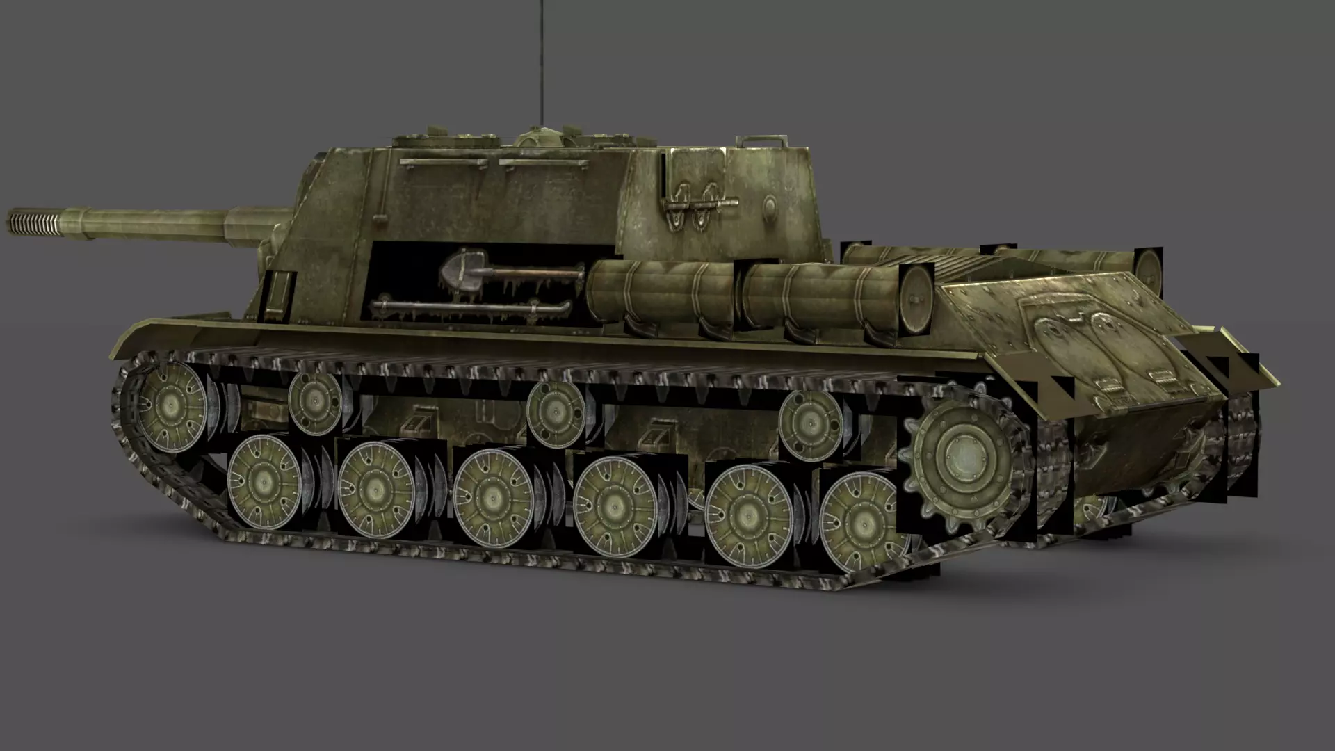  ISU-152 3D Model Low-poly 3D model_2
