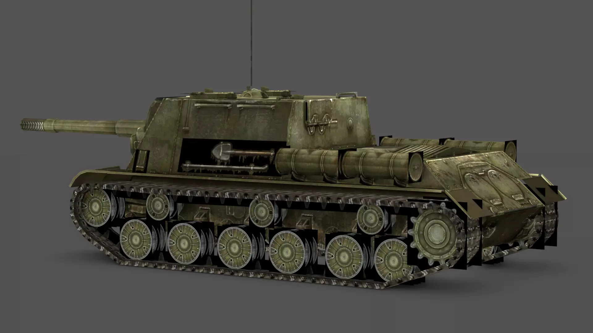  ISU-152 3D Model Low-poly 3D model_4