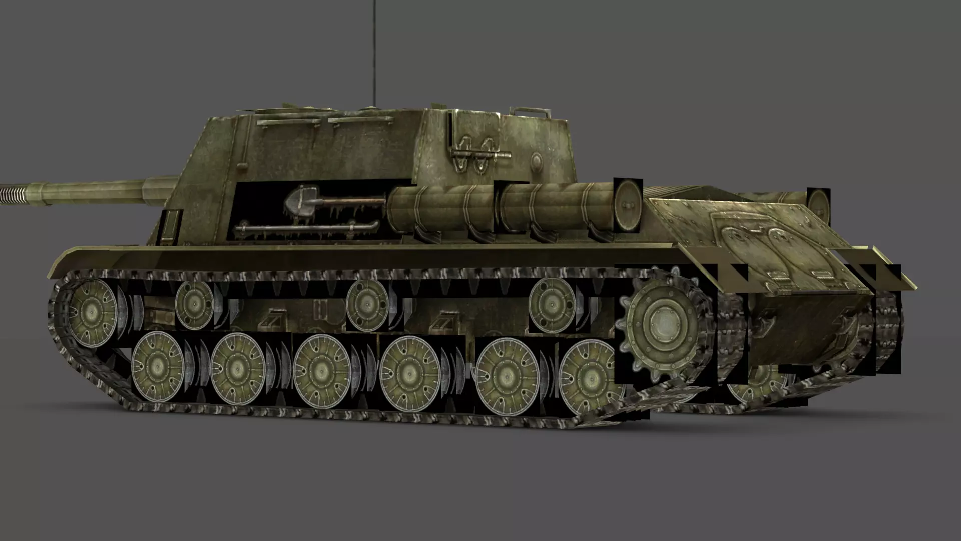  ISU-152 3D Model Low-poly 3D model_6