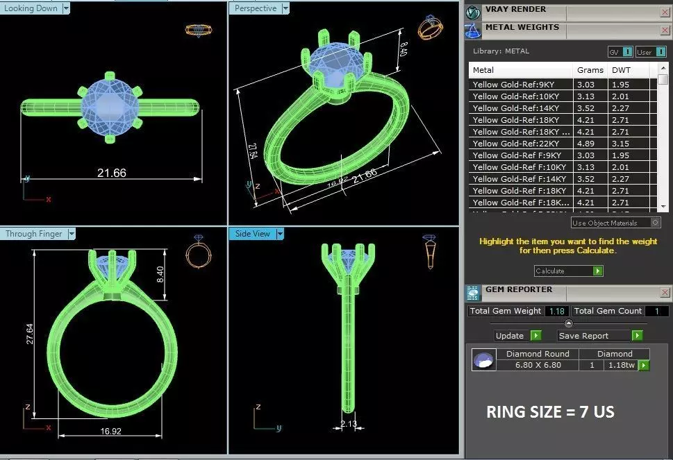 pack of 5 rings 3D print model_109