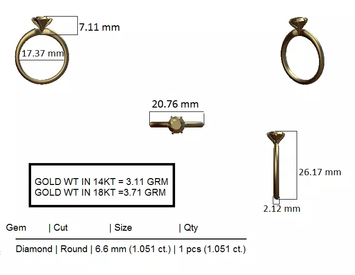 pack of 5 rings 3D print model_56