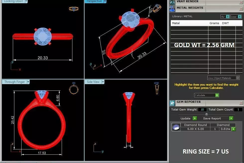pack of 5 rings 3D print model_25